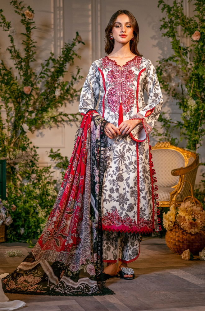 Sapphire - 3PC Lawn Digital Printed Suit - BFB0257