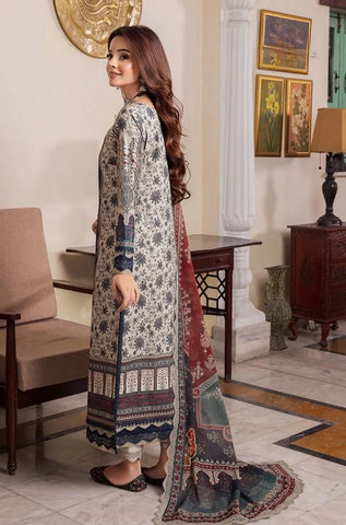 ASIM JOFA - Summer 3PC Lawn Digital Printed Dress - BFB0807