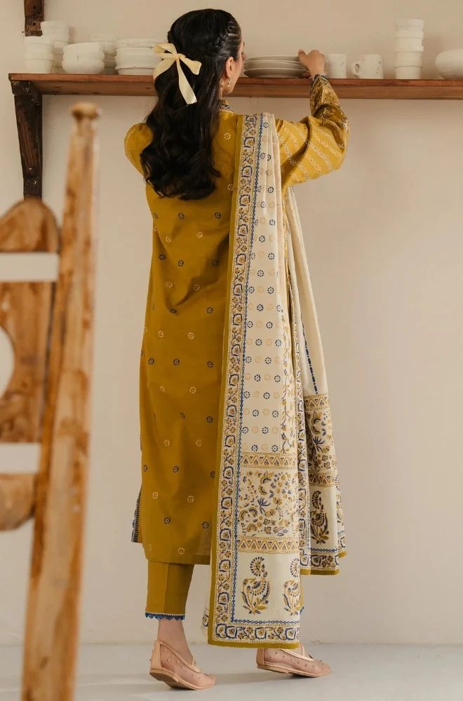 Sapphire - 3PC Lawn Printed Shirt with Lawn Printed Dupatta and Trouser - BFB0841