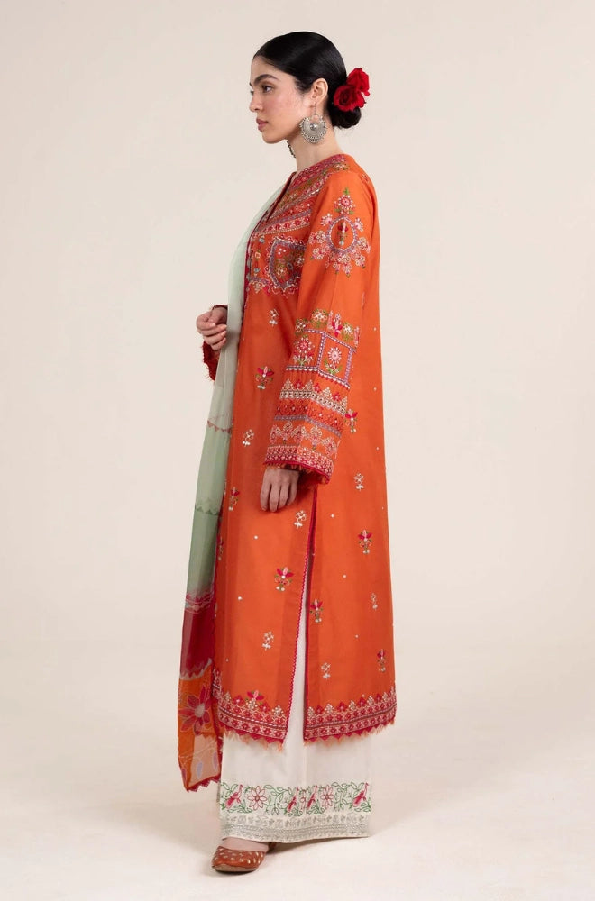 ZARA SHAHJAHAN - 3PC Lawn Embroidered Shirt with Monar Printed Dupatta and Trouser - BFU0069
