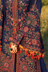 HUSSAIN REHAR - Winter 3PC Dhanak Embroidered Suit - BFB0463
