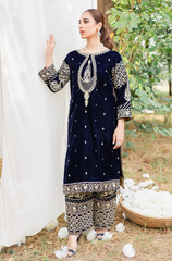 Winter 3PC Velvet Embroidered Suit - BFB0579