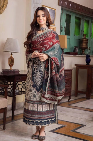 ASIM JOFA - Summer 3PC Lawn Digital Printed Dress - BFB0807
