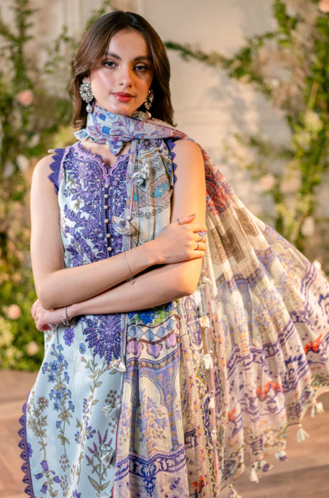 Sapphire - 3PC Lawn Digital Printed Suit - BFB0258