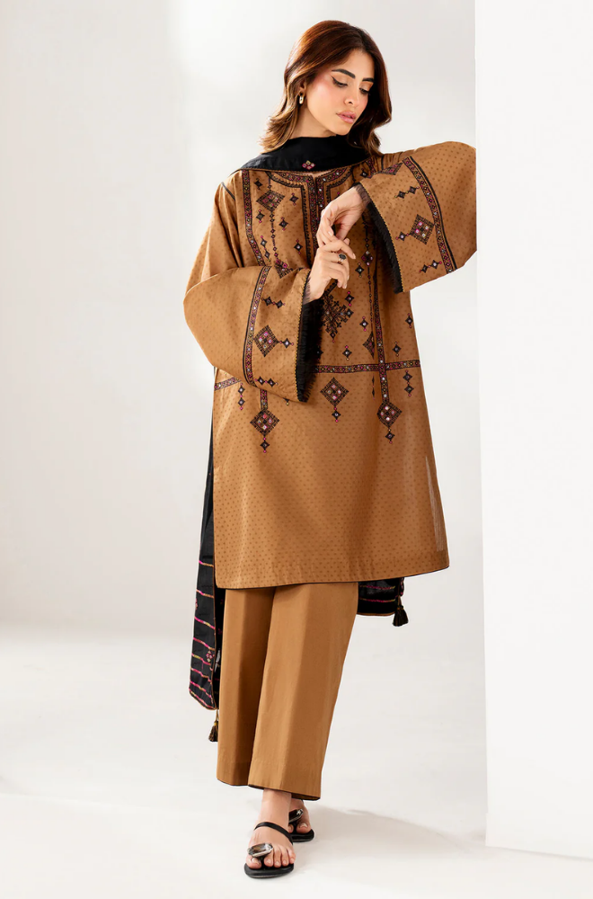 Cross Stitch - Winter 3PC Dhanak Embroidered Suit - BFB0423