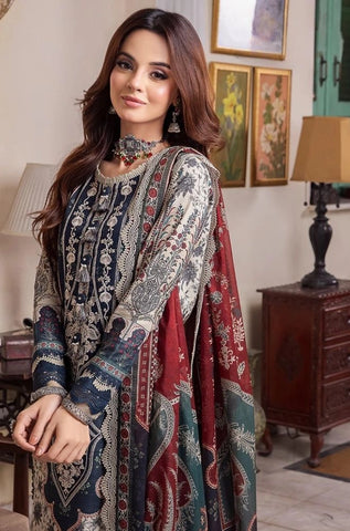 ASIM JOFA - Summer 3PC Lawn Digital Printed Dress - BFB0807
