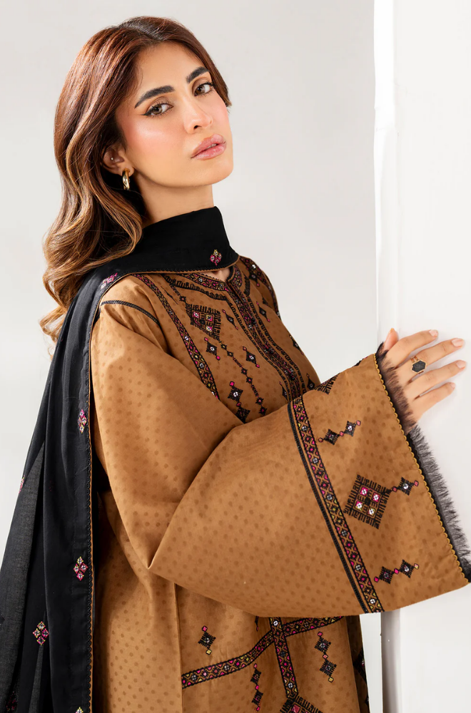 Cross Stitch - Winter 3PC Dhanak Embroidered Suit - BFB0423