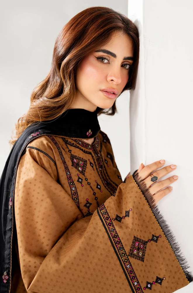 Cross Stitch - Winter 3PC Dhanak Embroidered Suit - BFB0423