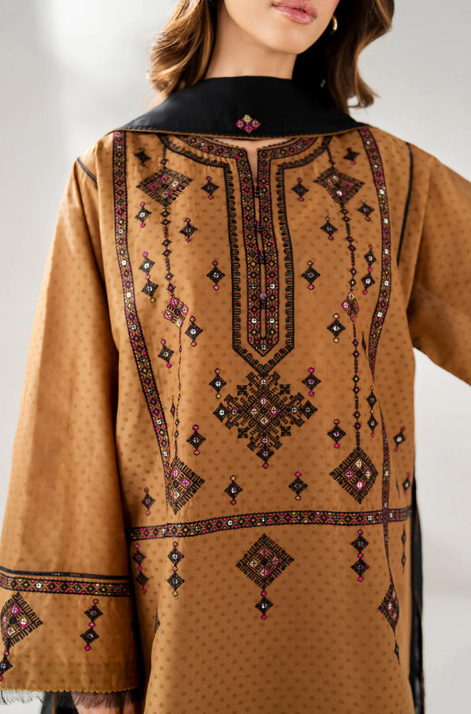 Cross Stitch - Winter 3PC Dhanak Embroidered Suit - BFB0423