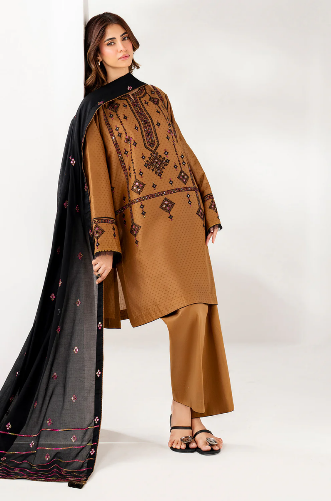 Cross Stitch - Winter 3PC Dhanak Embroidered Suit - BFB0423