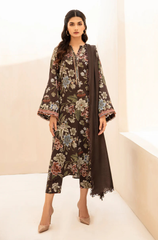 Baroque - 3PC Khaddar Print Suit - BFRZ0088