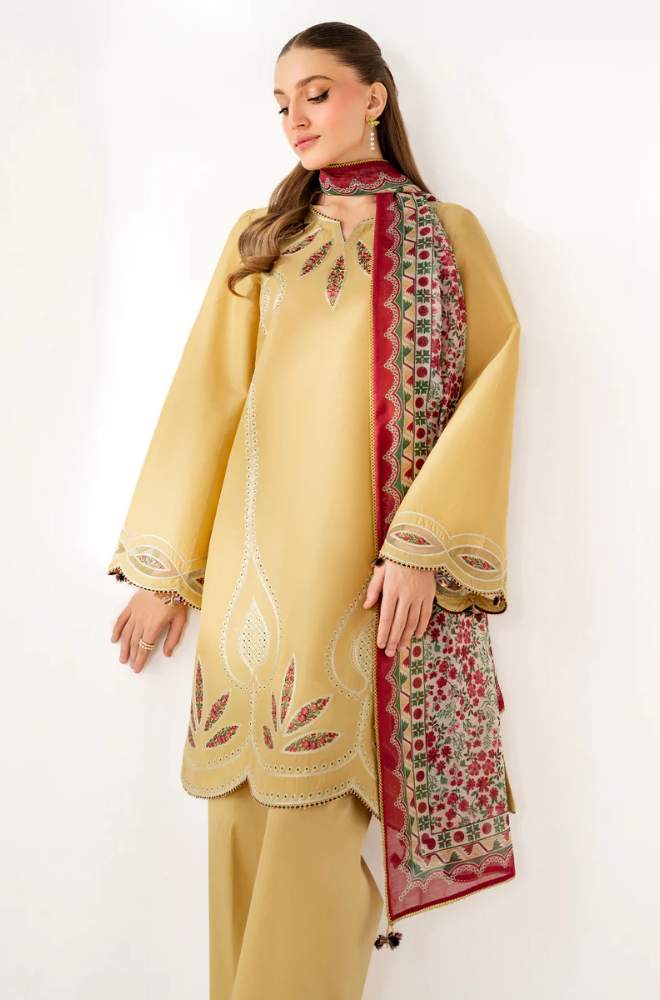 Jazmin - Winter 3PC Dhanak Embroidered Suit - BFB0506