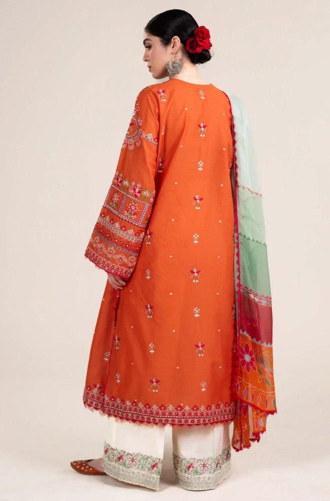 ZARA SHAHJAHAN - 3PC Lawn Embroidered Shirt with Monar Printed Dupatta and Trouser - BFU0069
