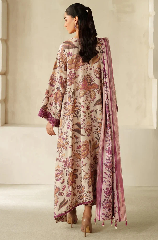 Jazmin - 3PC Karandi Printed Shirt With Karandi Printed Dupatta and Trouser - BFB0938