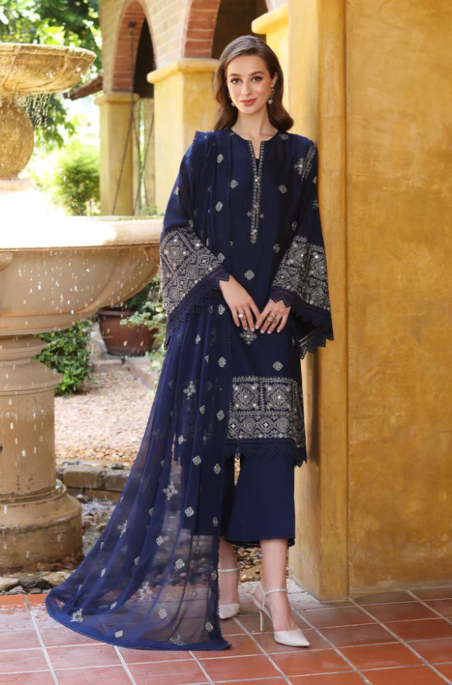 BAREEZE - 3PC Lawn Embroidered Suit - BFB0263
