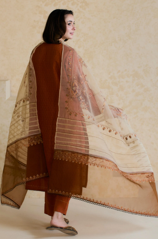 Mishkaa - 3PC Lawn Embroidered Suit - BFU0126
