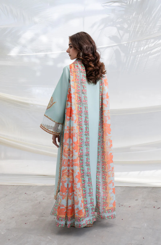 Tana Bana - 3PC Shamoz Silk Embroidered Suit - BFU0072