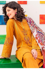 Batik - 3PC Dhanak Embroidered Suit - BFB0032