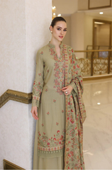 Bareeze - 3PC Dhanak Embroidered Suit- BFRZ0102