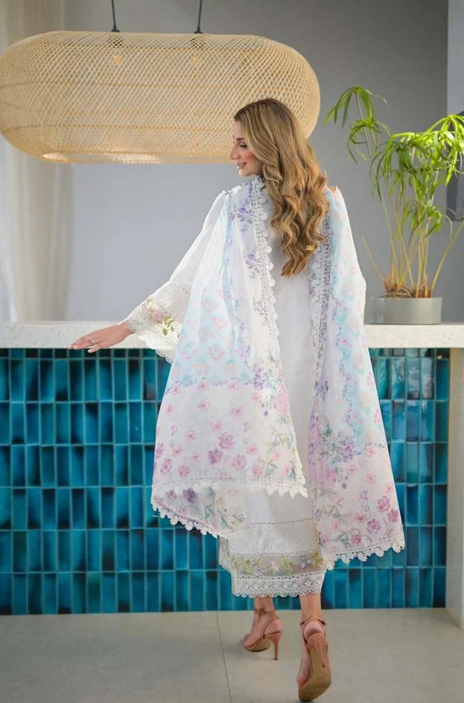 Jazmin - 3PC Lawn Embroidered Shirt with Monar Printed Dupatta and Trouser - BFB0429