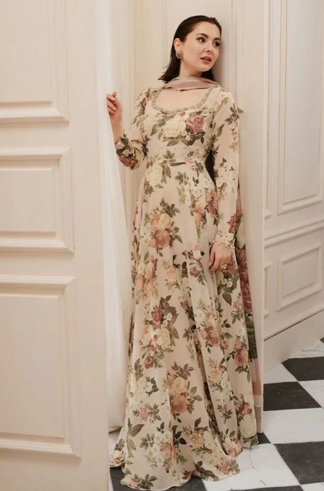Lulusar - Summer 3PC Lawn Maxi Digital Printed Dress - BFB0832