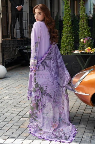 JADE - 3PC Summer Lawn Embroidered Shirt with Organza Embroidered Dupatta and Trouser - BFB0809