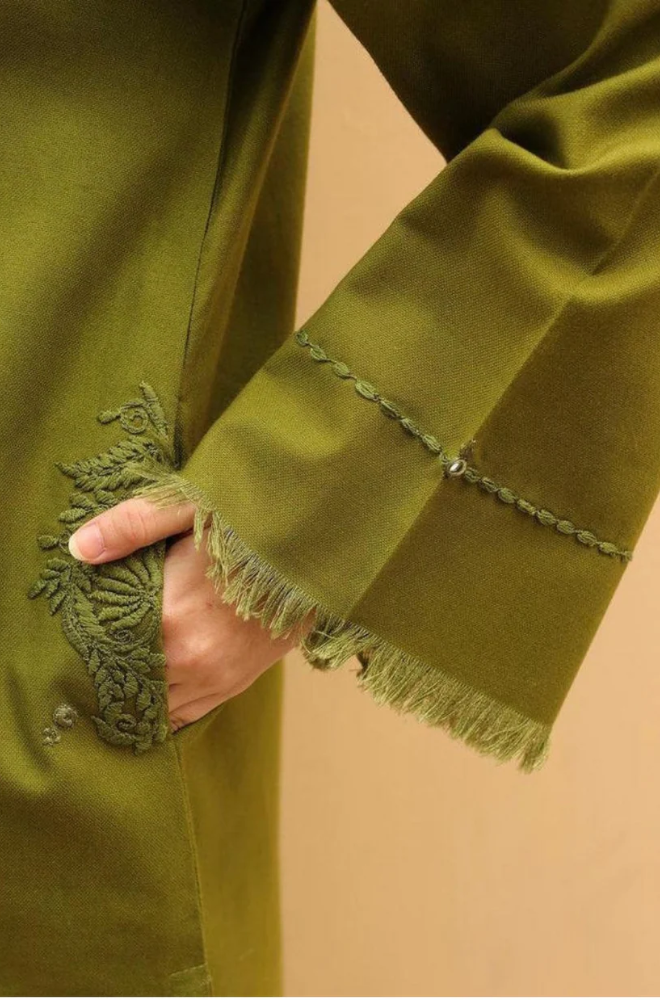 3PC Dhanak Embroidered Shirt With Dhanak Dupatta and Trouser - BFB0985