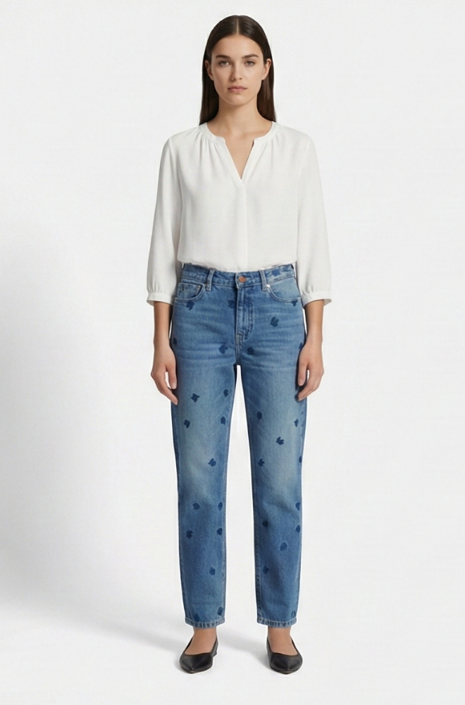 Classic Straight Baggy Jeans for Women - Light blue - BFJ003