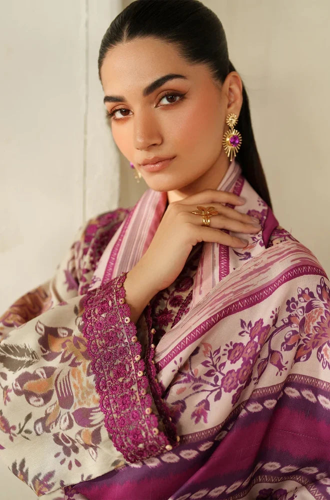 Jazmin - 3PC Karandi Printed Shirt With Karandi Printed Dupatta and Trouser - BFB0938