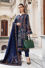Maria.B- 3PC Dhanak Embroidered Suit- BFRZ0098