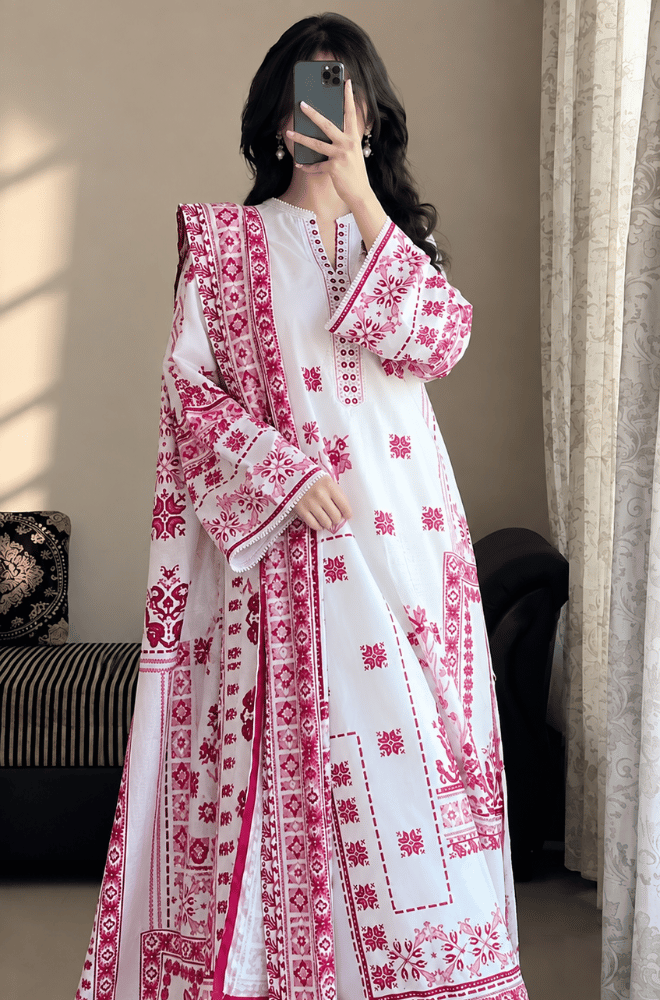 BlueFery - 3PC Winter Marina Printed Dress - BFP004