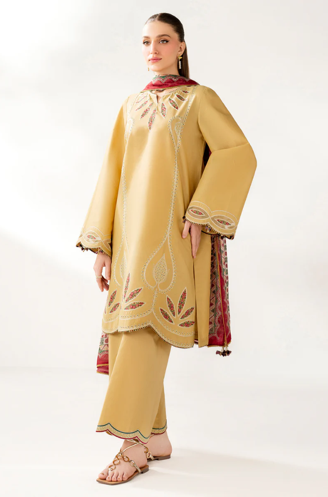 Jazmin - Winter 3PC Dhanak Embroidered Suit - BFB0506