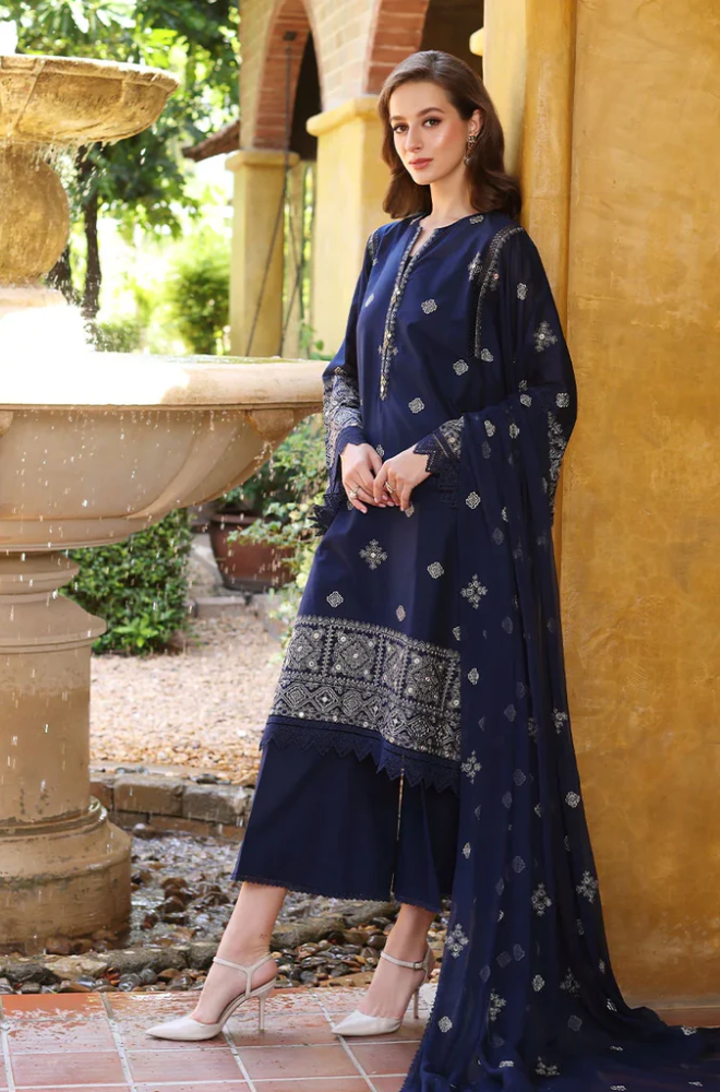 BAREEZE - 3PC Lawn Embroidered Suit - BFB0263