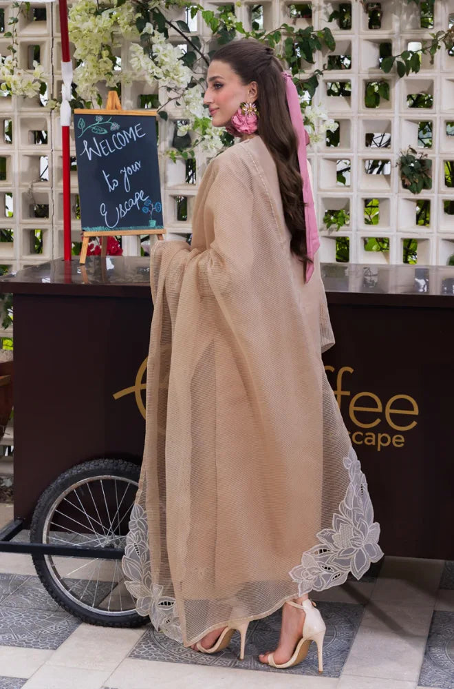 RANG RASIYA - 3PC Chikankari Lawn Embroidered Shirt with Chiffon Embroidered Dupatta and Trouser - BFB0625