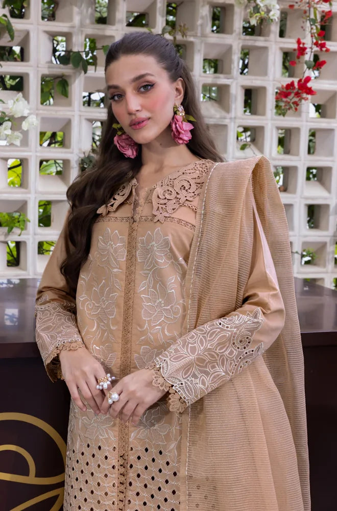RANG RASIYA - 3PC Chikankari Lawn Embroidered Shirt with Chiffon Embroidered Dupatta and Trouser - BFB0625
