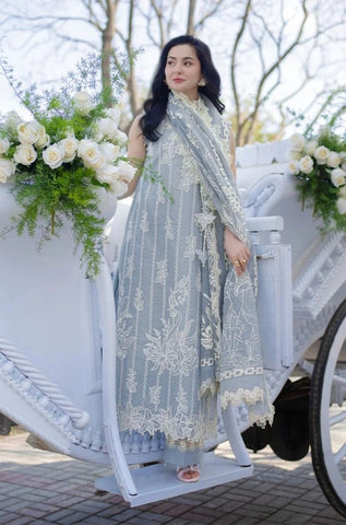 Rang Rasiya - 3PC Summer Lawn Embroidered Shirt with Monar Printed Dupatta and Trouser - BFB0813