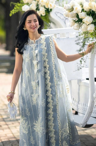 Rang Rasiya - 3PC Summer Lawn Embroidered Shirt with Monar Printed Dupatta and Trouser - BFB0813