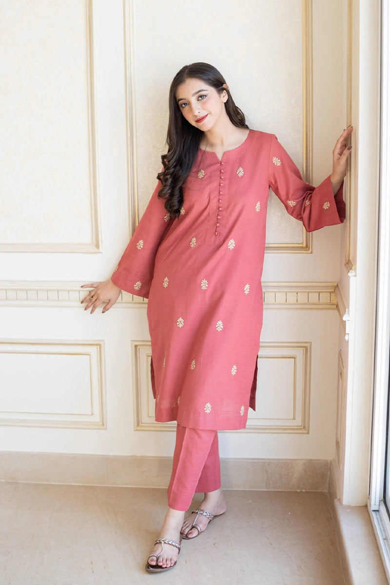 Aisling - 3PC Dhanak Embroidered Shirt With Dhanak Dupatta and Trouser - BFB0880