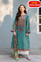 Zara Shahjahan - 3PC Lawn Embroidered Suit - BFA0041