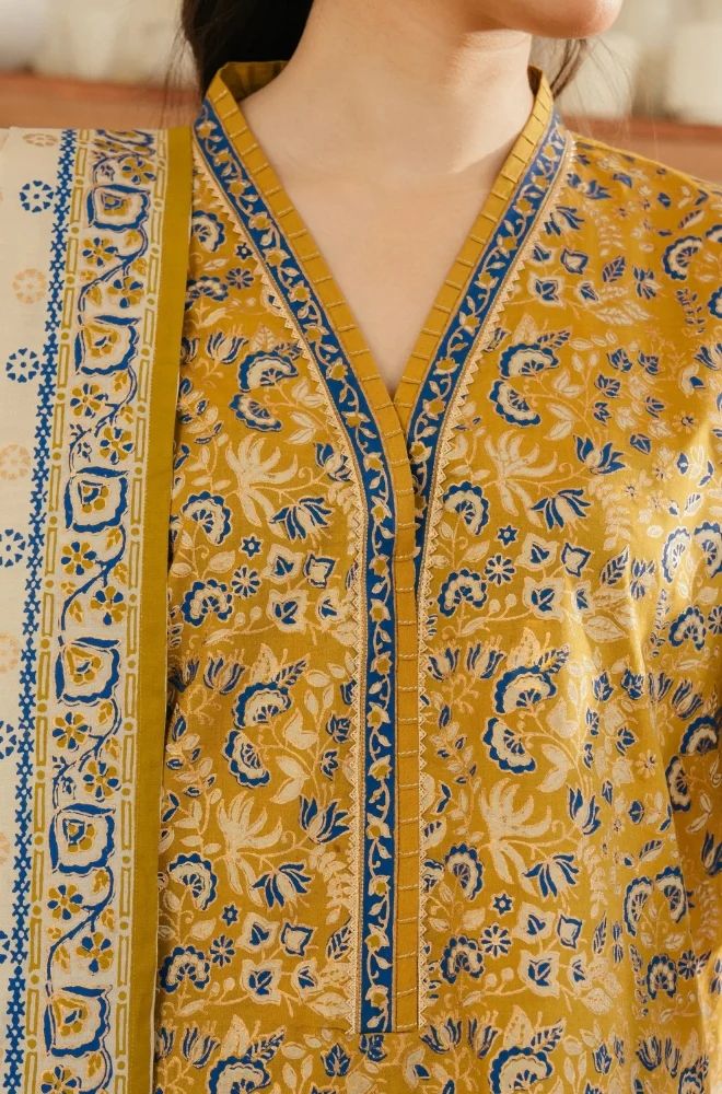 Sapphire - 3PC Lawn Printed Shirt with Lawn Printed Dupatta and Trouser - BFB0841