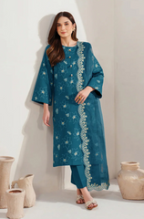 ETHNIC- 3PC Lawn Embroidered Suit - BFB0404