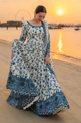 FAIZA SAQLAIN - Summer 3PC Lawn Digital Printed Dress - BFB0814