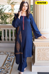Asling - Winter 3PC Dhanak Embroidered Suit - BFB0409