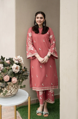 Urge - 2PC Dhanak Embroidered Suit - BFU0035