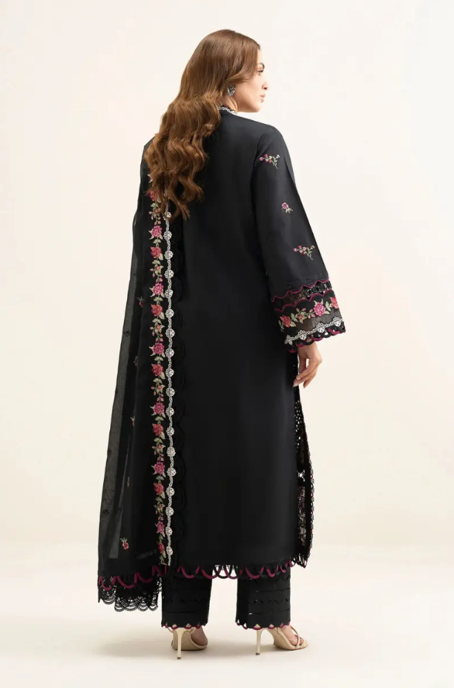 SAPPHIRE - 3PC Lawn Embroidered Shirt with Chiffon Embroidered Dupatta and Trouser - BFB0824