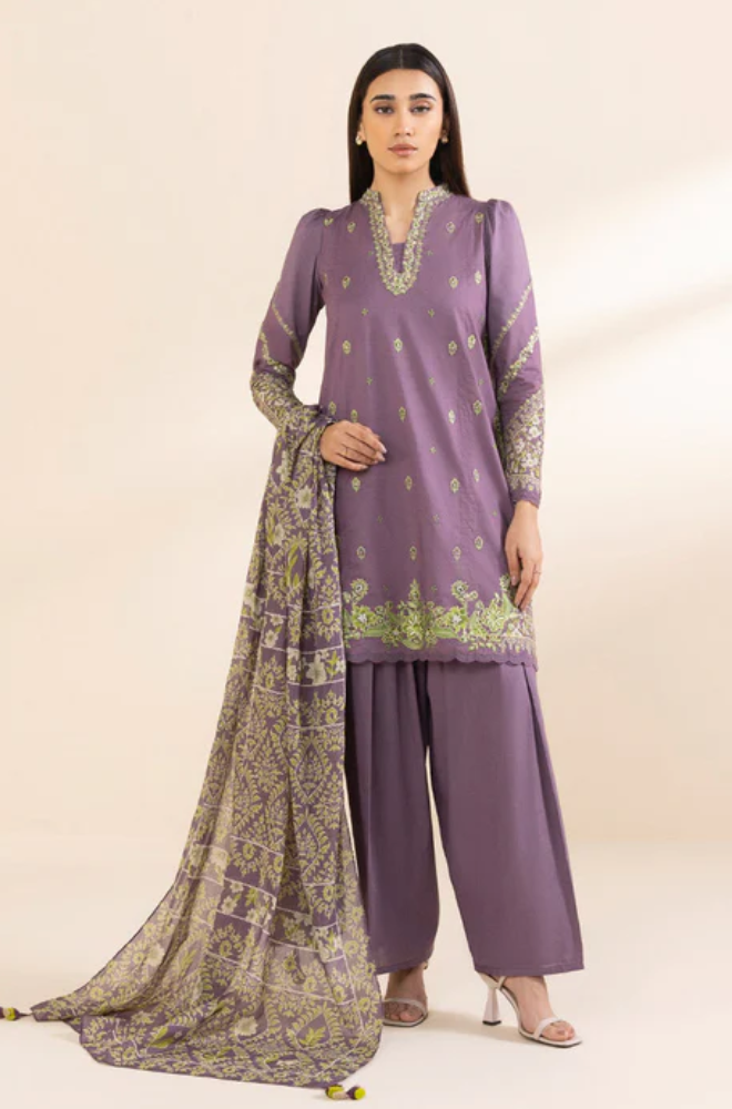 Sapphire - 3PC Lawn Embroidered Suit - BFU0128