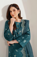 ETHNIC- 3PC Lawn Embroidered Suit - BFB0404