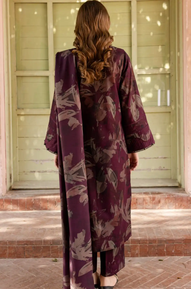 Baroque - Winter 3PC Khaddar Digital Printed Dress - BFU0443