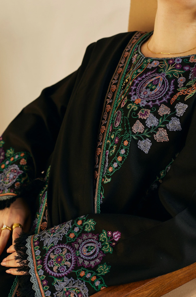 Zara Shahjahan - Winter 3PC Dhanak Embroidered Suit - BFB0433