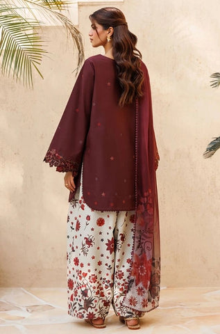 IZNIK - 3PC Summer Lawn Embroidered Shirt with Monar Printed Dupatta and Trouser - BFB0817